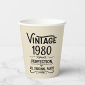 Personalisierte Vintage Geburtstagsgeschenke schwa Pappbecher (Vorderseite)