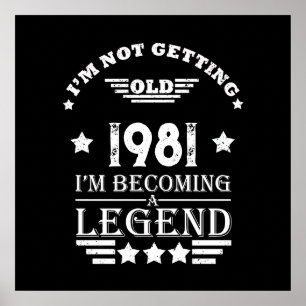 Personalisierte Vintage Geburtstagsgeschenke Schwa Poster