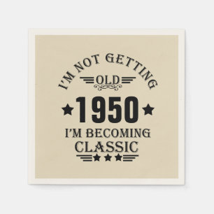 Personalisierte Vintage Geburtstagsgeschenke schwa Serviette