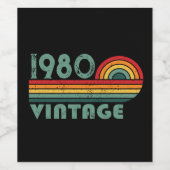 Personalisierte Vintage Geburtstagsgeschenke Weinetikett (Einzelnes Label)