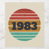 Personalisierte Vintage Geburtstagsgeschenke Weinetikett (Einzelnes Label)