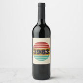 Personalisierte Vintage Geburtstagsgeschenke Weinetikett (Vorderseite)