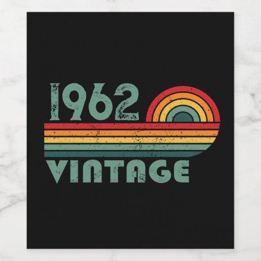 Personalisierte Vintage Geburtstagsgeschenke Weinetikett (Einzelnes Label)