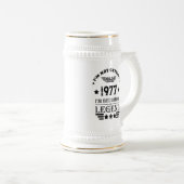 Personalisierte Vintage Geburtstagsgeschenke weiß Bierglas (VorderseiteRechts)