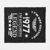 Personalisierte Vintage Geburtstagsgeschenke weiß Fleecedecke (Vorderseite (Horizontal))