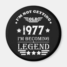 Personalisierte Vintage Geburtstagsgeschenke weiß Magnet