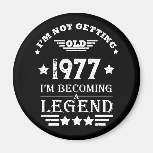 Personalisierte Vintage Geburtstagsgeschenke weiß Magnet (Vorne)