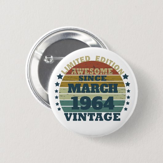 Personalisierte Vintage Geburtstagsgeschenkidee Button (Vorne & Hinten)