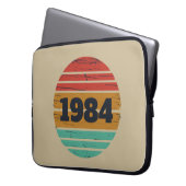 Personalisierte Vintage Geburtstagsgeschenkidee Laptopschutzhülle (Vorderseite Links)