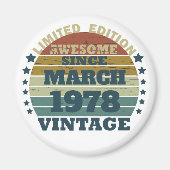 Personalisierte Vintage Geburtstagsgeschenkidee Magnet (Vorne)