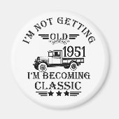 Personalisierte Vintage Geburtstagsgeschenkidee Magnet (Vorne)