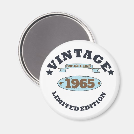Personalisierte Vintage Geburtstagsgeschenkidee Magnet (Vorderseite/Rückseite)