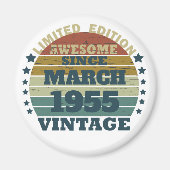 Personalisierte Vintage Geburtstagsgeschenkidee Magnet (Vorne)