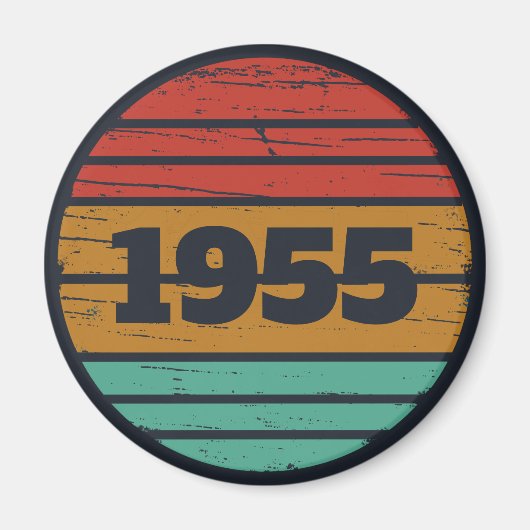 Personalisierte Vintage Geburtstagsgeschenkidee Magnet (Vorne)