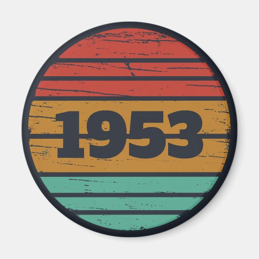 Personalisierte Vintage Geburtstagsgeschenkidee Magnet (Vorne)