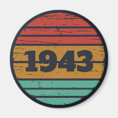 Personalisierte Vintage Geburtstagsgeschenkidee Magnet (Vorne)