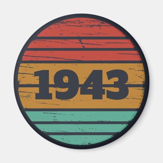 Personalisierte Vintage Geburtstagsgeschenkidee Magnet (Vorne)