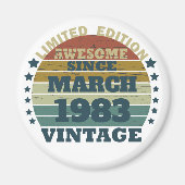 Personalisierte Vintage Geburtstagsgeschenkidee Magnet (Vorne)