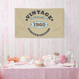 Personalisierte Vintage Geburtstagsparty Banner