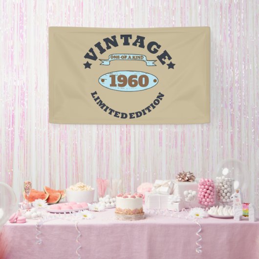 Personalisierte Vintage Geburtstagsparty Banner (Party)