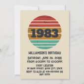 Personalisierte Vintage Geburtstagsparty Einladung (Vorderseite)