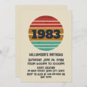 Personalisierte Vintage Geburtstagsparty Einladung (Vorne/Hinten)