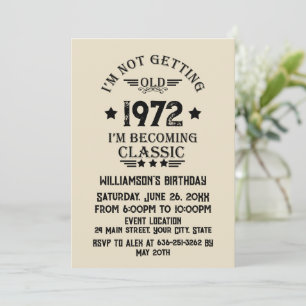 Personalisierte Vintage Geburtstagsparty Einladung