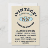 Personalisierte Vintage Geburtstagsparty Einladung (Vorderseite)