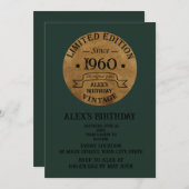 Personalisierte Vintage Geburtstagsparty Einladung (Vorne/Hinten)