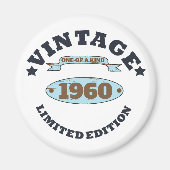 Personalisierte Vintage Geburtstagsparty Magnet (Vorne)