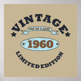 Personalisierte Vintage Geburtstagsparty Poster