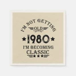 Personalisierte Vintage Geburtstagsparty Serviette