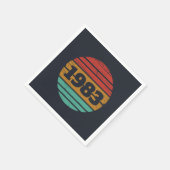 Personalisierte Vintage Geburtstagsparty Serviette (Ecke)