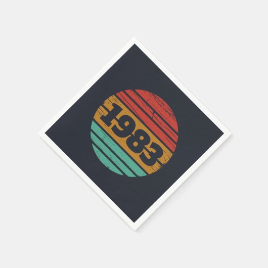 Personalisierte Vintage Geburtstagsparty Serviette (Ecke)