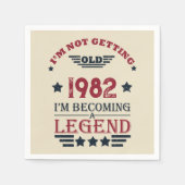 Personalisierte Vintage Geburtstagsparty Serviette (Vorderseite)