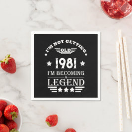 Personalisierte Vintage Geburtstagsparty Serviette