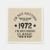 Personalisierte Vintage Geburtstagsparty Serviette (Vorderseite)