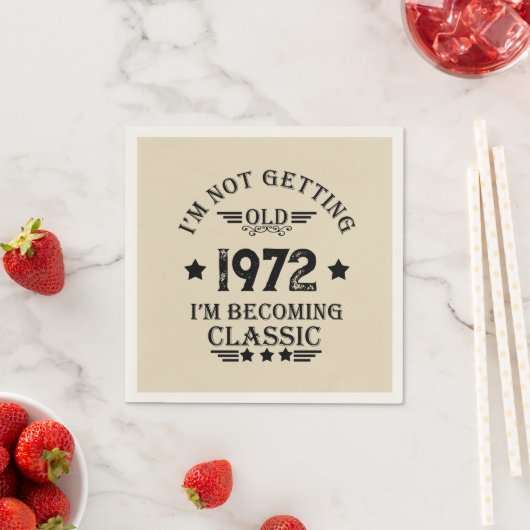 Personalisierte Vintage Geburtstagsparty Serviette (Beispiel)