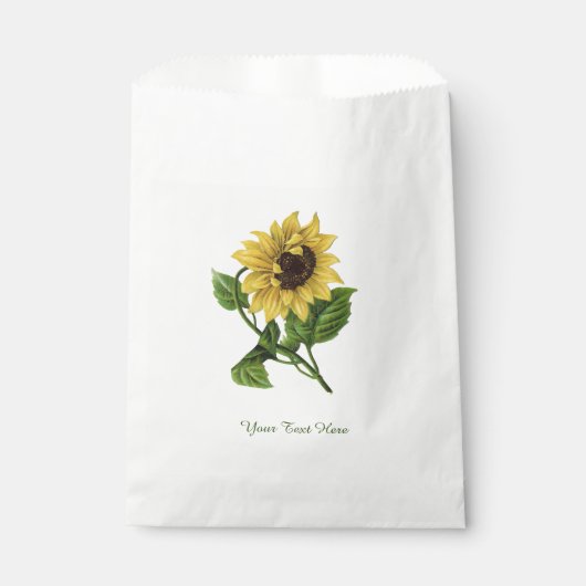 Personalisierte Vintage Gelbblüte Geschenktütchen (Vorderseite)