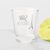 Personalisierte Vintage Geschenke für Gitarrist, M Schnapsglas (Rückseite)