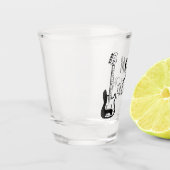 Personalisierte Vintage Geschenke für Gitarrist, M Schnapsglas (Links)