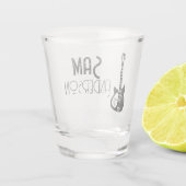 Personalisierte Vintage Geschenke für Gitarrist, M Schnapsglas (Rückseite)