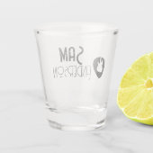 Personalisierte Vintage Geschenke für Gitarrist, M Schnapsglas (Rückseite)