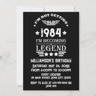 Personalisierte Vintage Geschenke zum 40. Geburtst Einladung