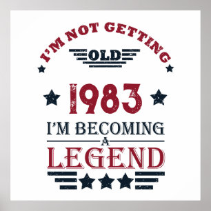 Personalisierte Vintage Geschenke zum 40. Geburtst Poster