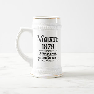 Personalisierte Vintage-Geschenke zum 45. Geburtst Bierglas
