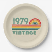 Personalisierte Vintage Geschenke zum 45. Geburtst Pappteller (Vorderseite)