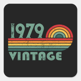 Personalisierte Vintage Geschenke zum 45. Geburtst Quadratischer Aufkleber