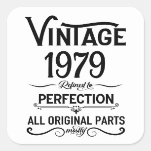 Personalisierte Vintage-Geschenke zum 45. Geburtst Quadratischer Aufkleber