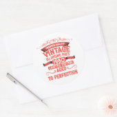 Personalisierte Vintage Geschenke zum 45. Geburtst Runder Aufkleber (Umschlag)